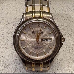 Armitron Mens Dress Watch Needs New Wristband Used